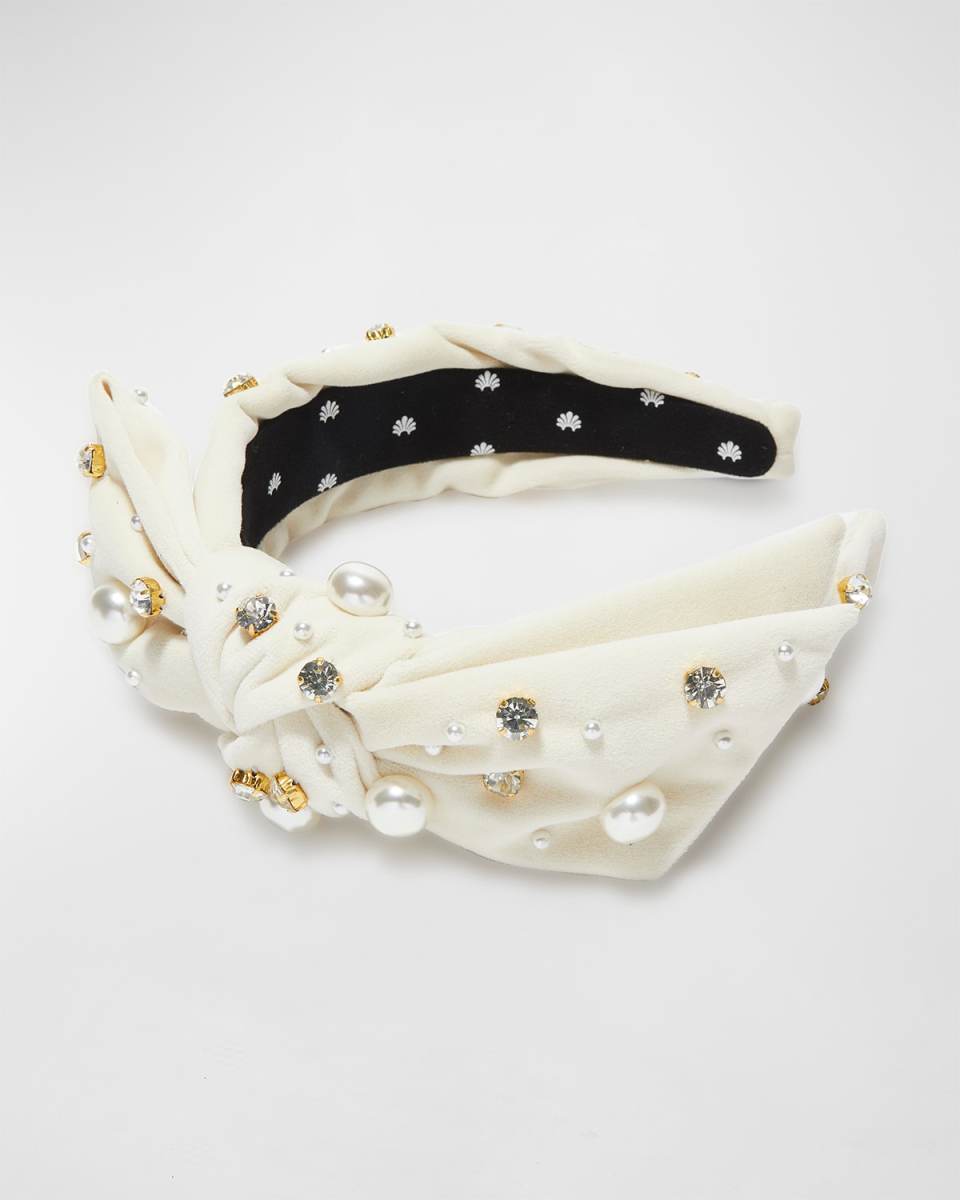 Oversized Pearly Crystal Holly Headband
